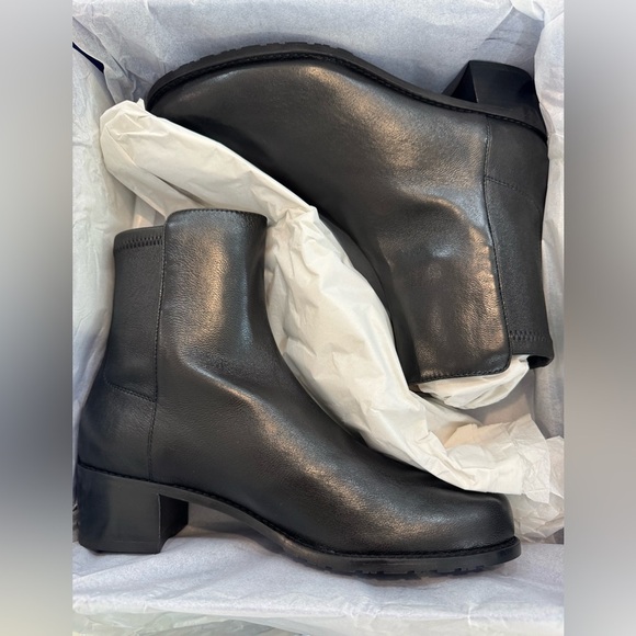 Stuart Weitzman EASYON RESERVE bootie Black leather Sz 7 NEW - Picture 13 of 13